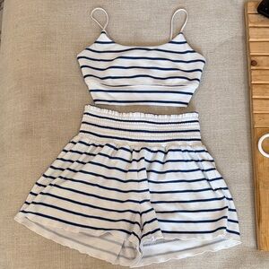 Altar'd State Blue and White Striped Set